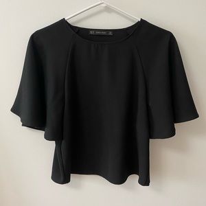 ZARA BASIC BLACK BLOUSE